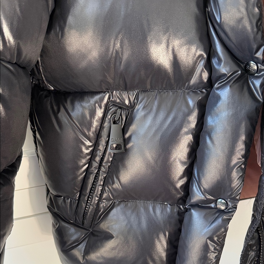 SAM. Shiny Black Down Jacket - Picture 4 of 5
